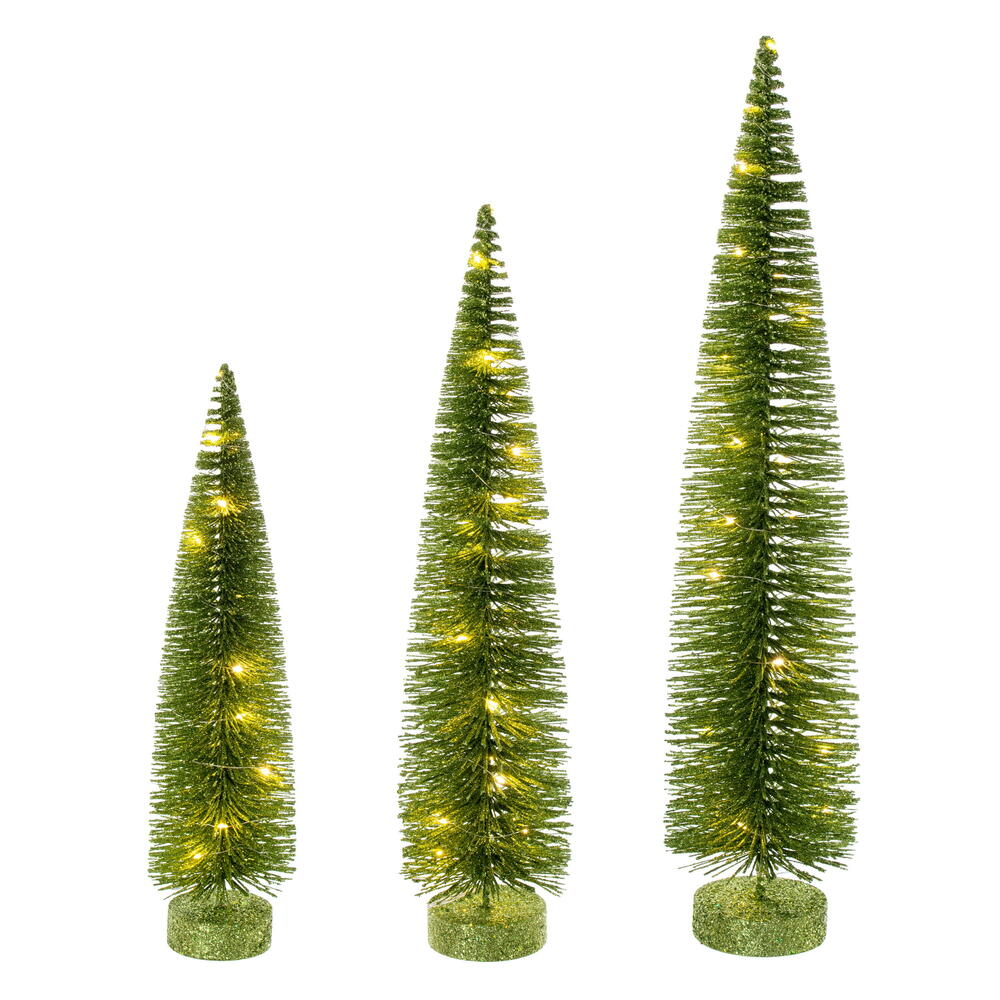 16″-20″-24″ Lime Bottle Brush Clear Lts