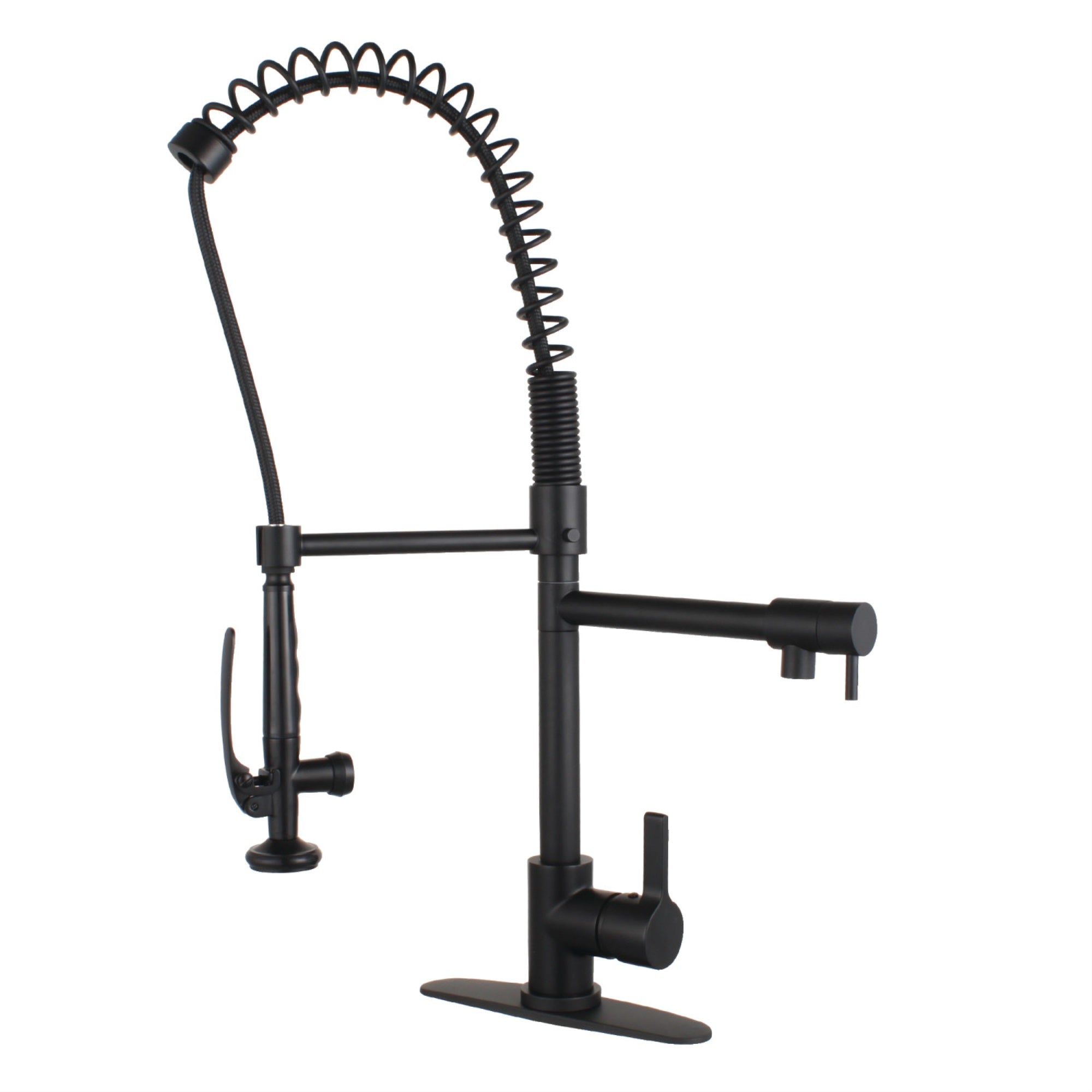 Gourmetier Ls8500Ctl Continental Single-Handle Pre-Rinse Kitchen Faucet, Matte Black