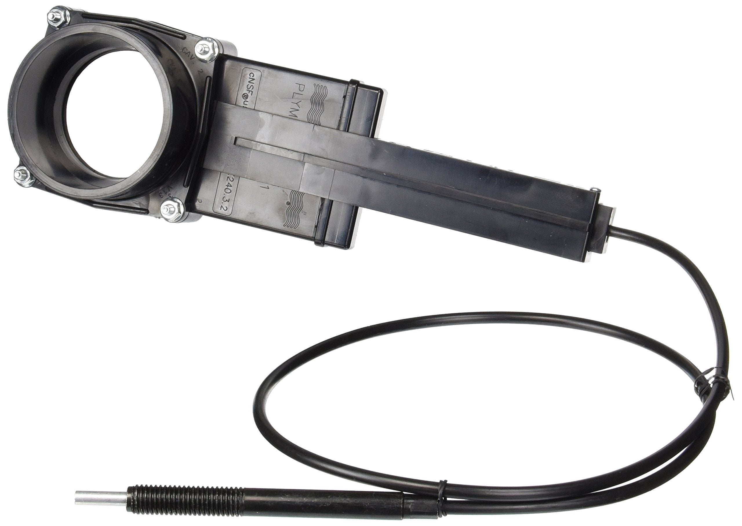 3In Slip & Hub Waste Valve W/48In Cable Pull Handle