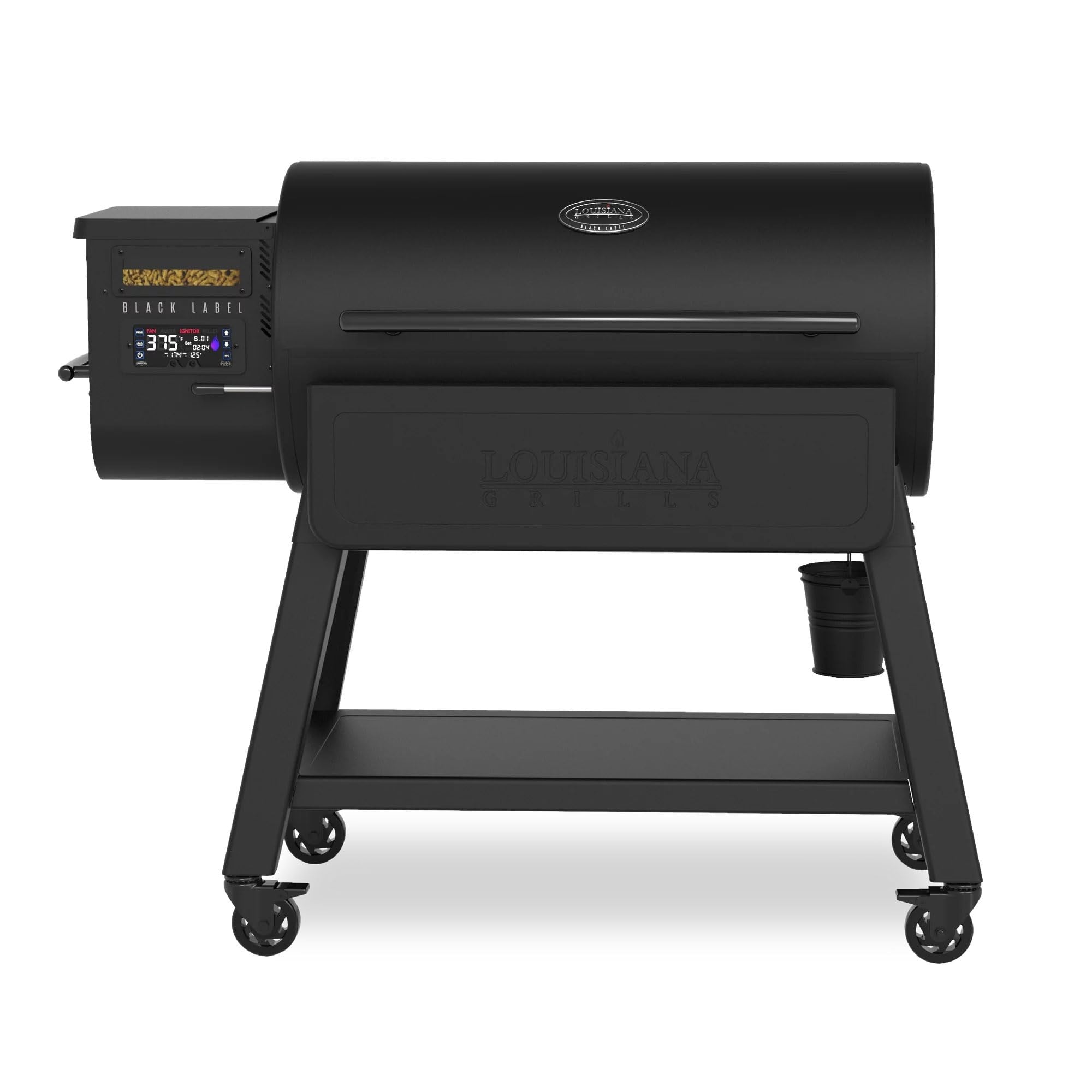 Louisiana Grills 1200 Black Label Series Pellet Grill With Caster Wheels And Intelligent Digital Control Board With Wi-Fi And Bluetooth Capability