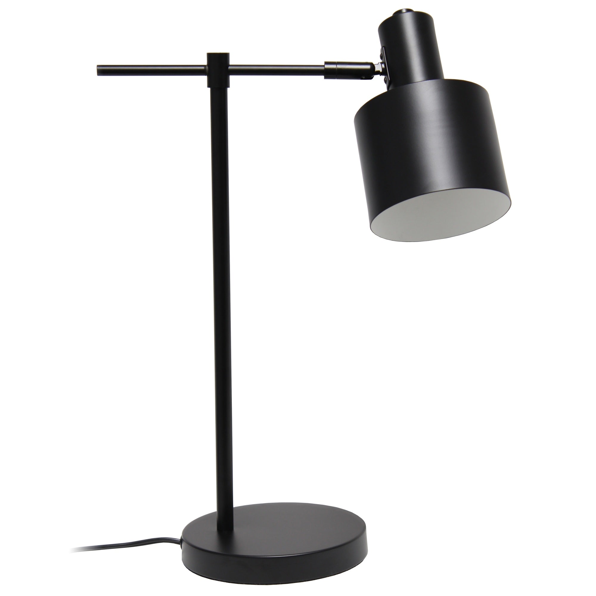 Simple Designs Metal Table Lamp, Black