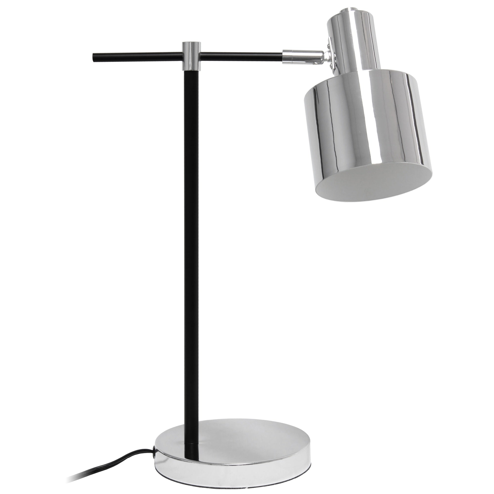 Simple Designs Metal Table Lamp, Chrome