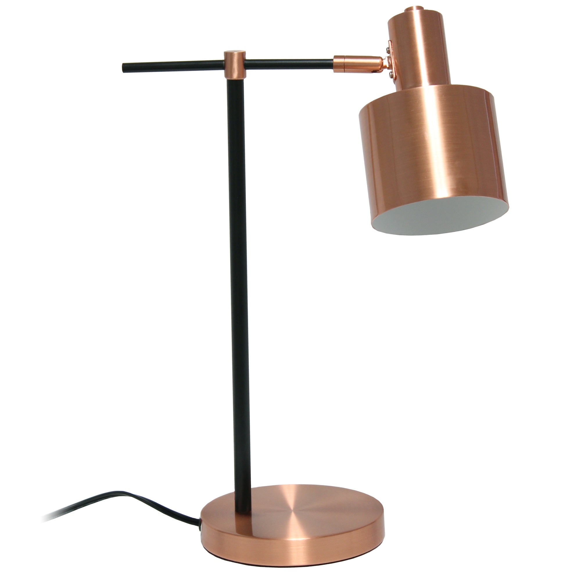 Simple Designs Metal Table Lamp, Rose Gold