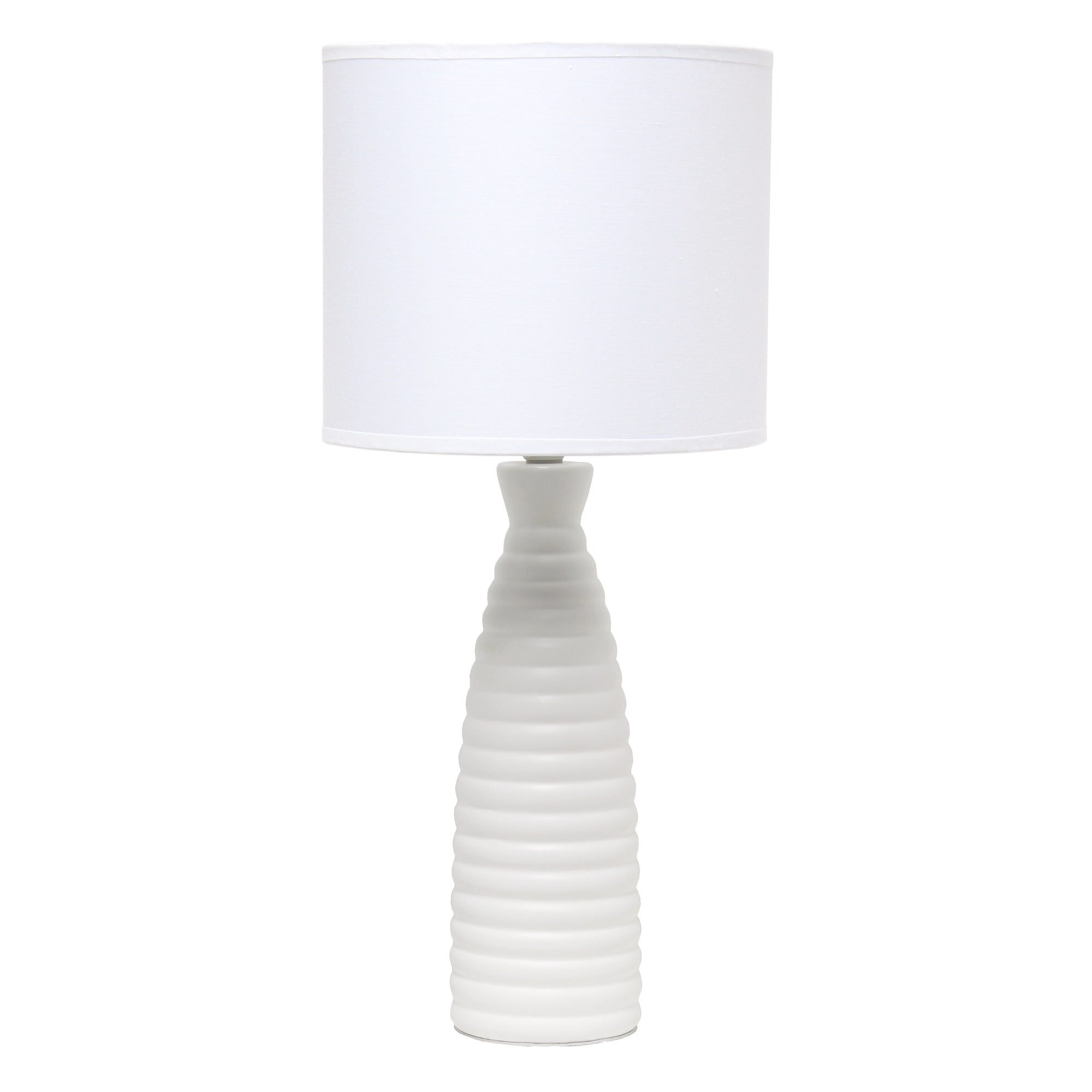 Simple Designs Alsace Bottle Table Lamp, Off White
