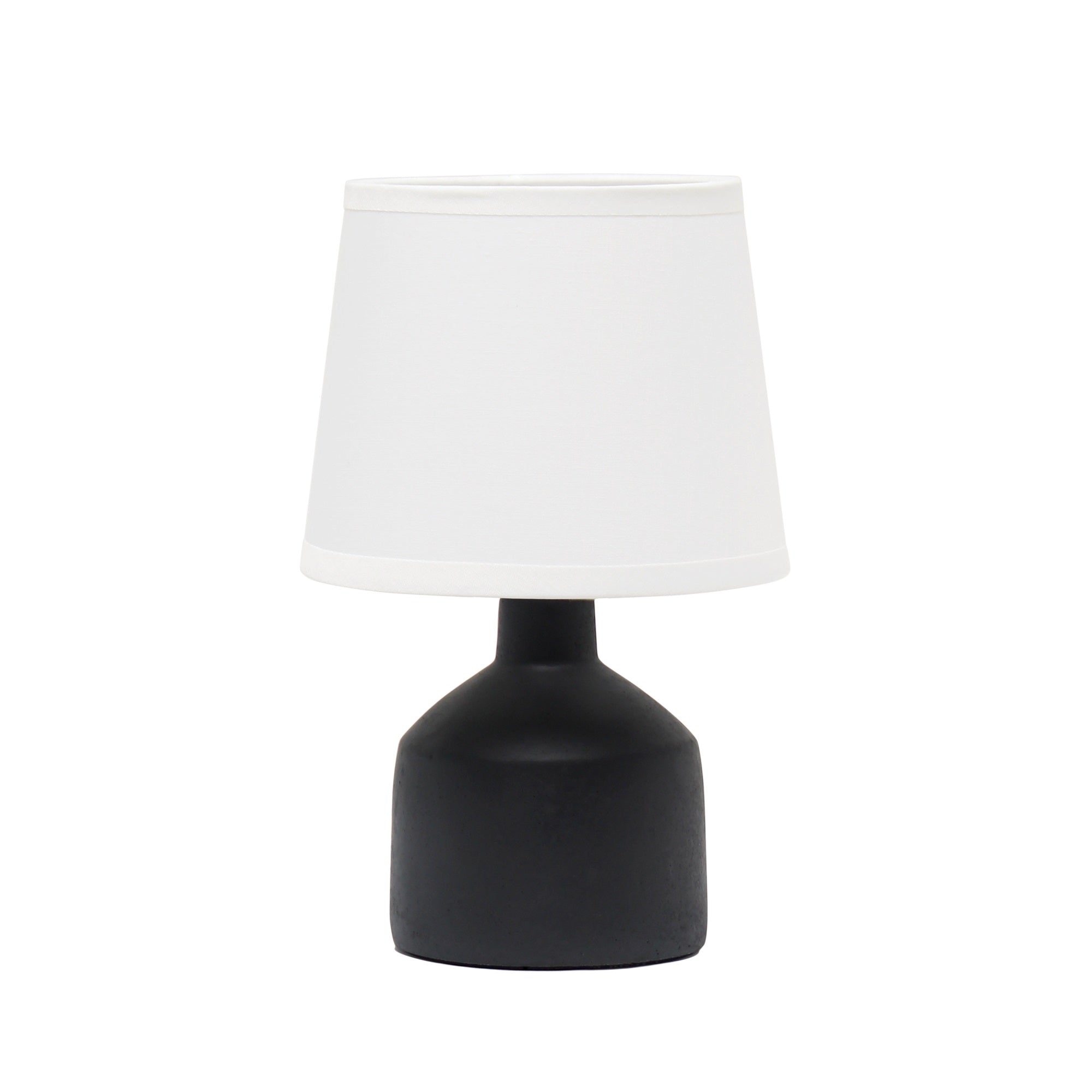 Simple Designs Mini Bocksbeutalconcretetable Lamp, Black