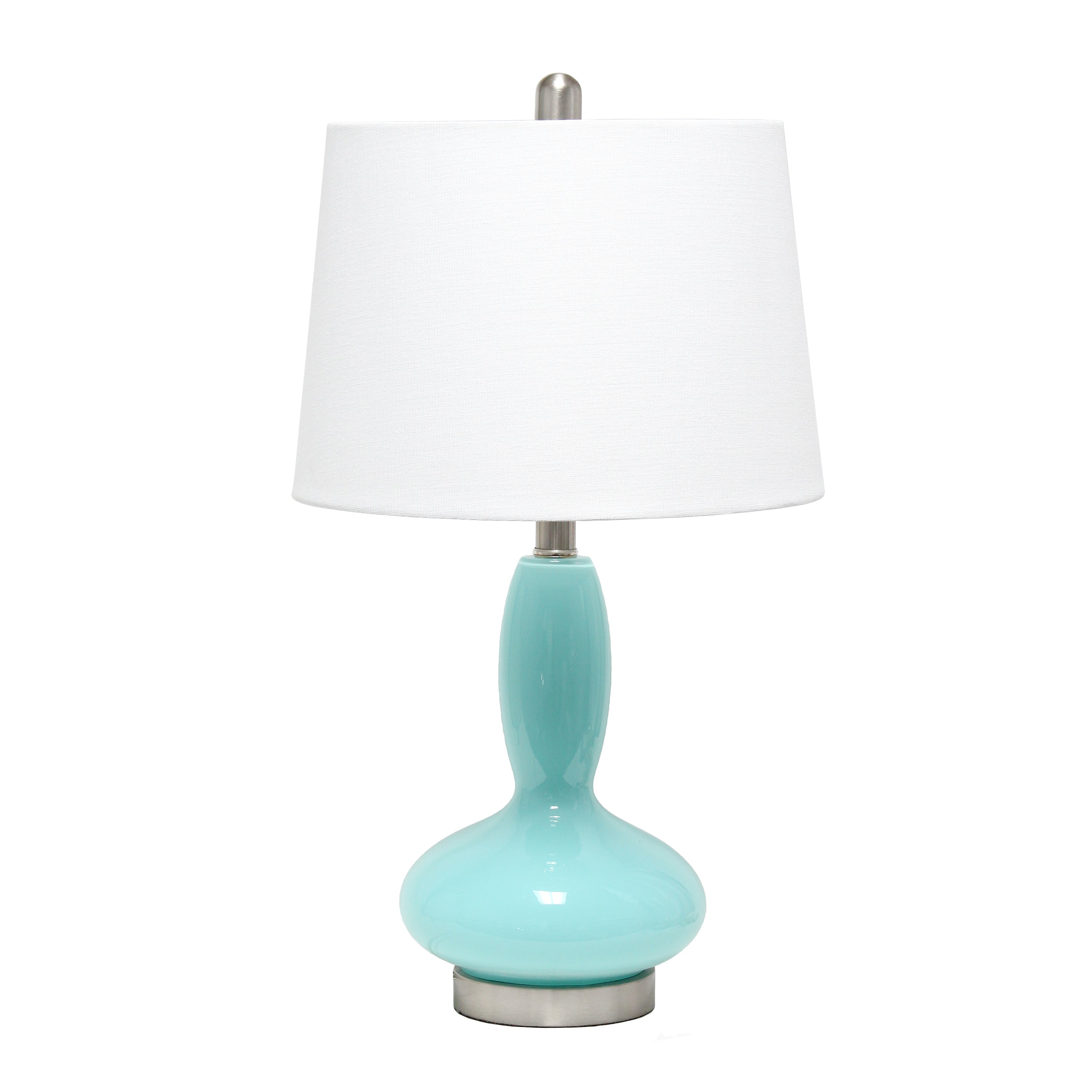 Elegant Designs Contemporary Curved Glass Table Lamp, Seafoam