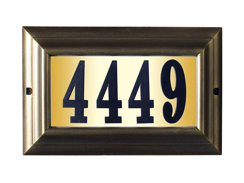 Edgewood Large Do It Yourself Kit Lighted Address Plaque In French Bronze Frame Color