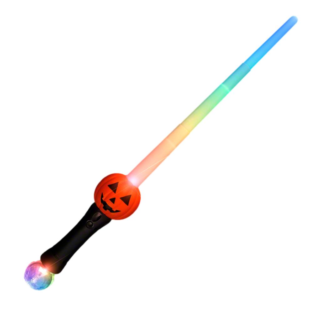 Light Up Expandable Pumpkin Jack O Lantern Saber Prism Sword