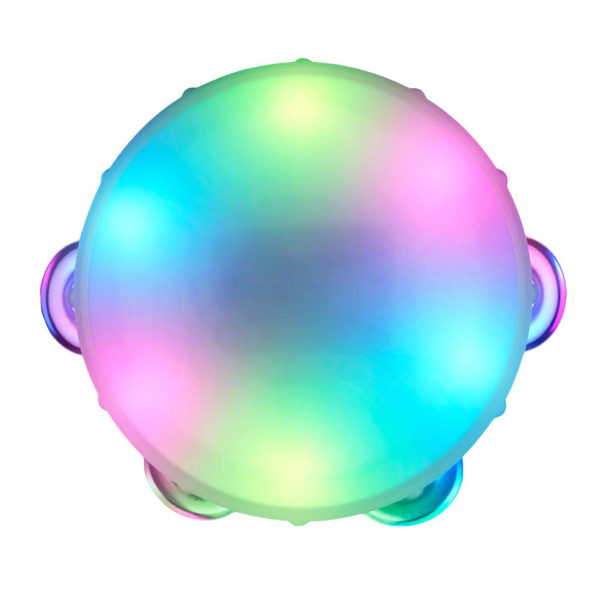 4 Inches Light Up Mini Multicolored Round Tambourine