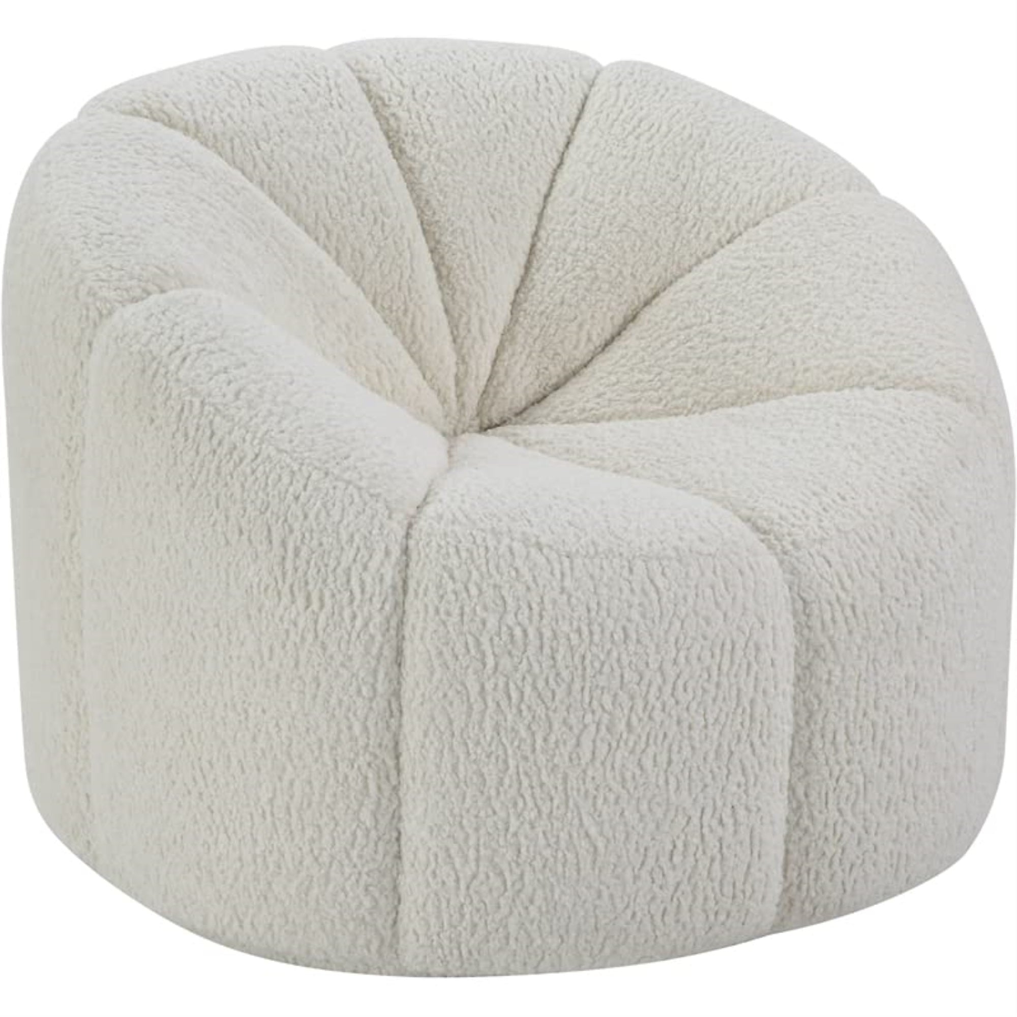 Lv00230 - Chair W/Swivel, White Teddy Sherpa - Osmash