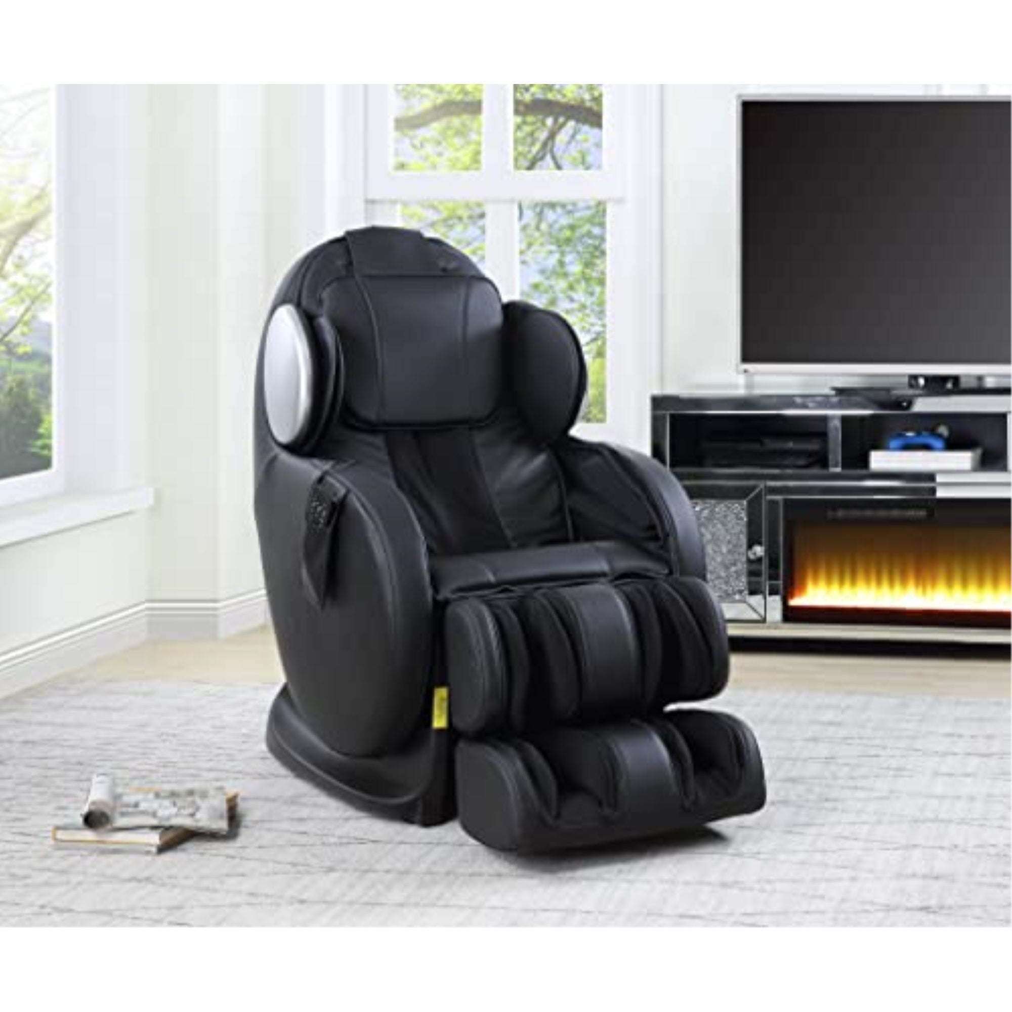 Lv00570 - Massage Chair, Black Pu - Pacari