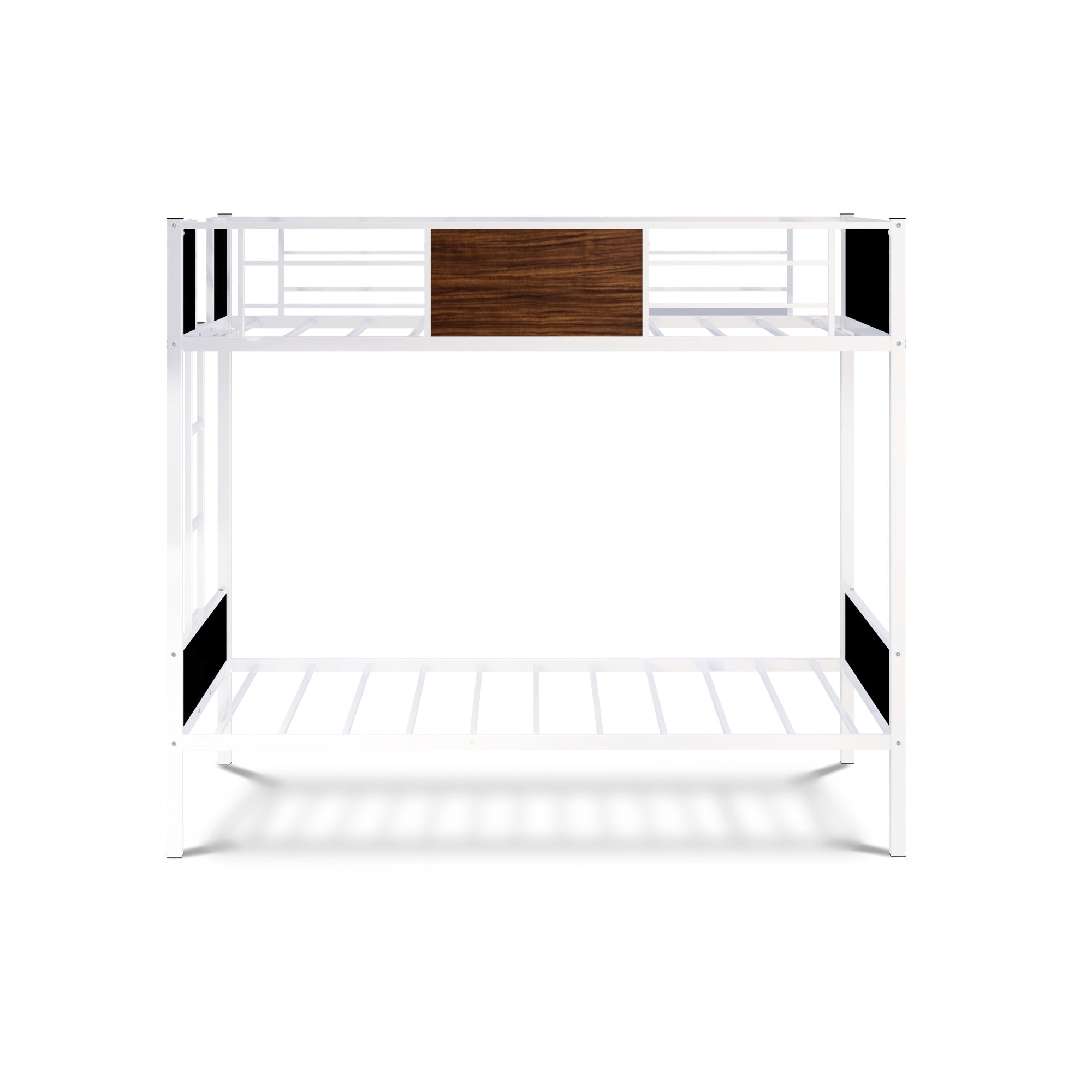 Lyt0Whi Lynfield  Twin Bunk Bed In Powder Coating White Color