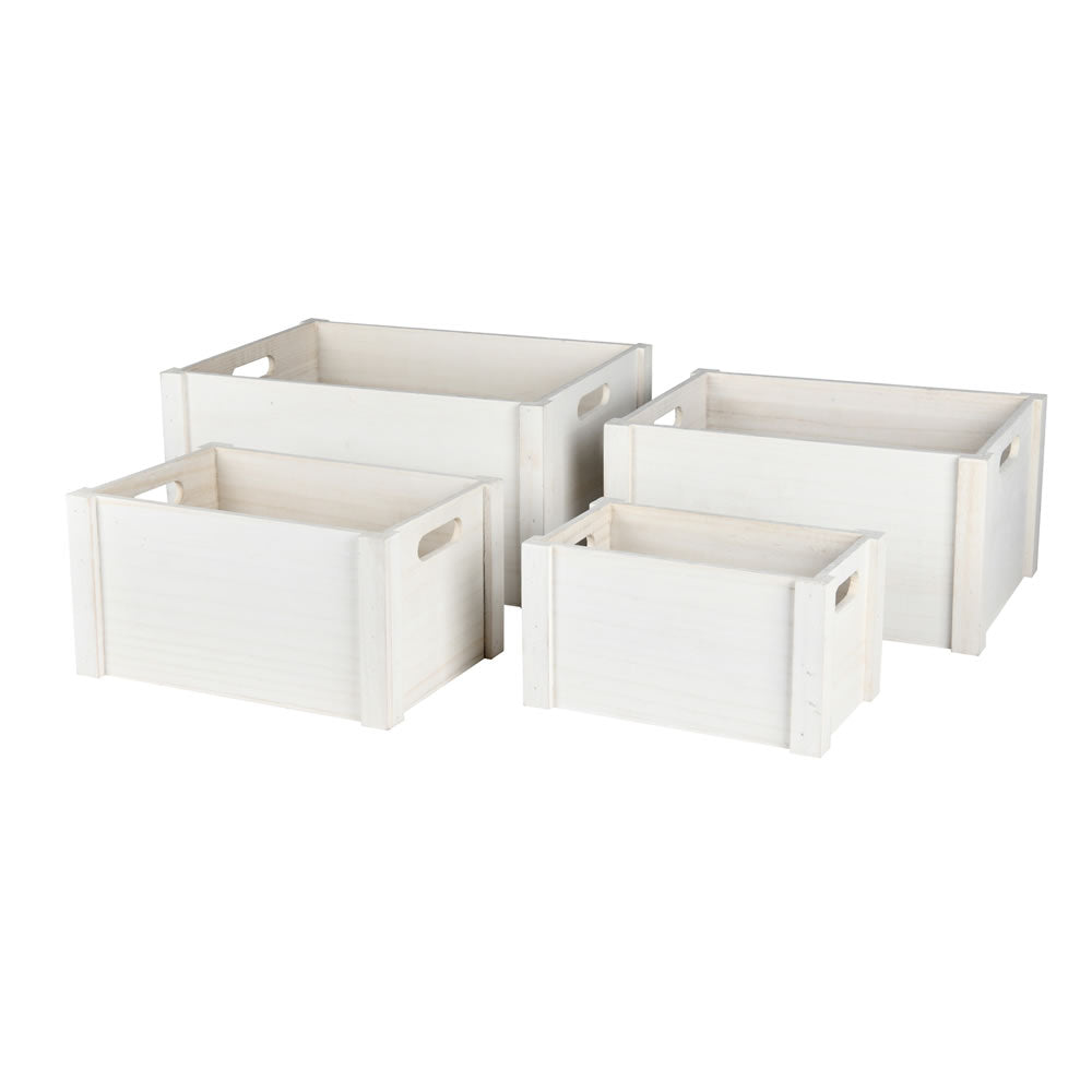 Vickerman 16” Wooden Box with Handle Set/4 - LZ193416