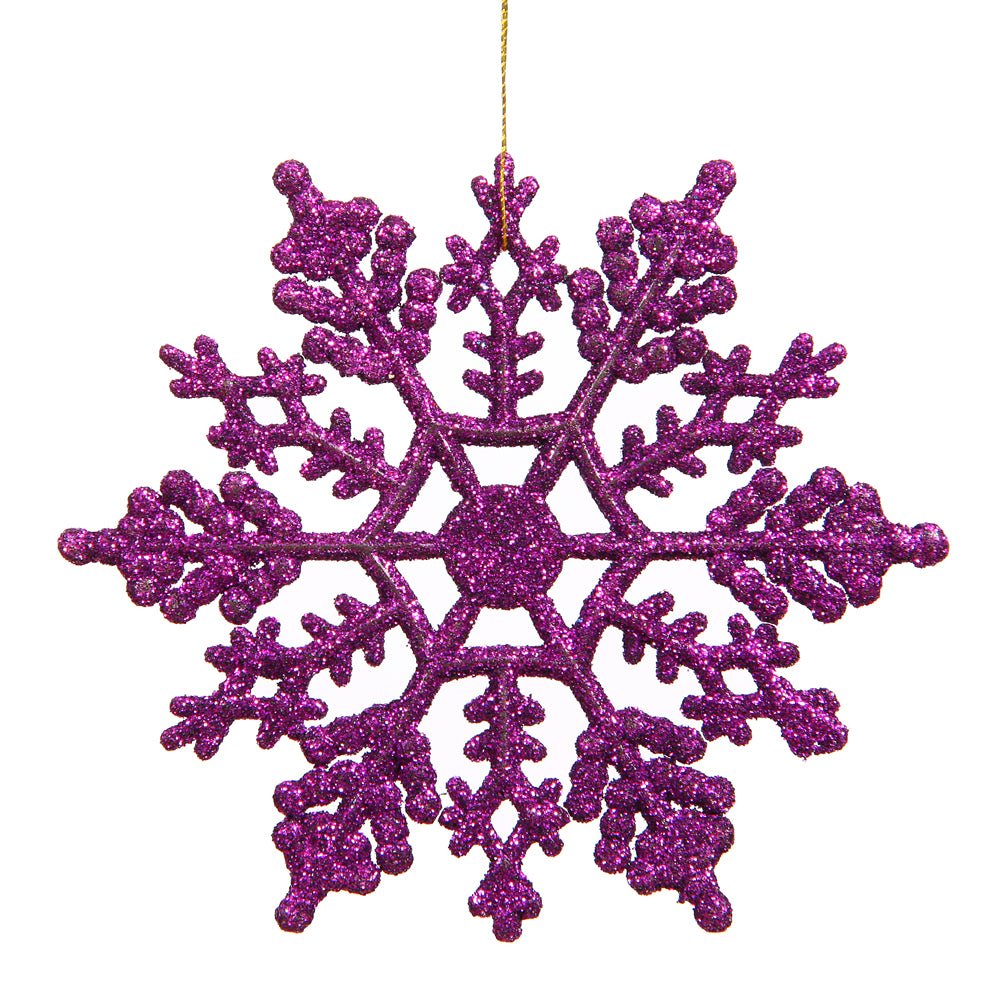 Vickerman 6.25″ Purple Glitter Snowflake 12/Pvc Bx - M101506