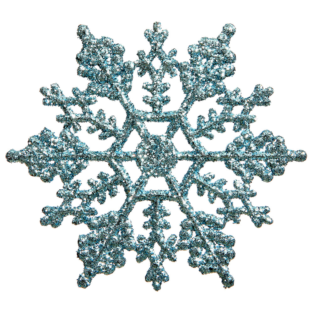 Vickerman 6.25″ Baby Blue Glit Snowflake 12/Pvc Bx - M101532
