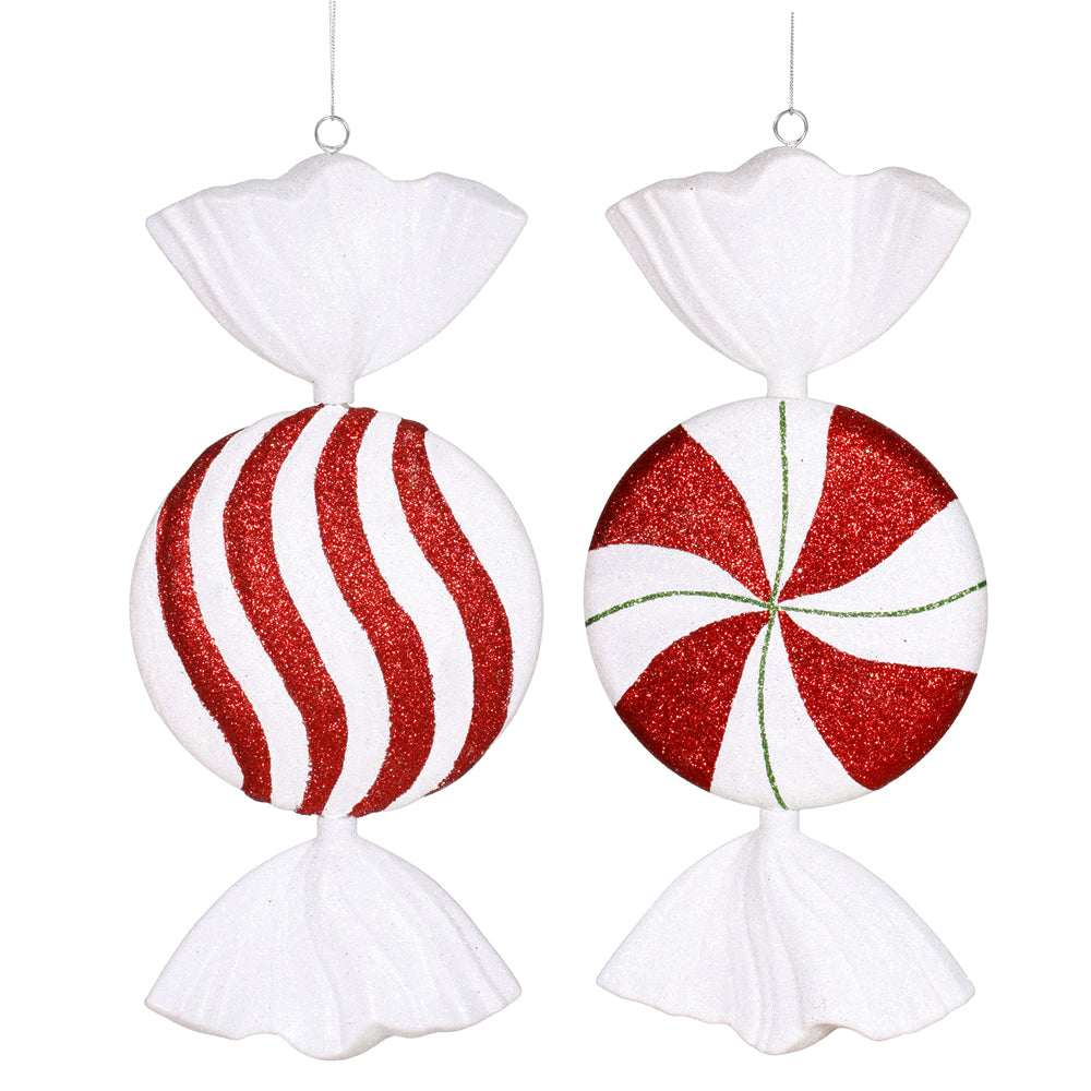 Vickerman 13″ Peppermint Candy Assorted 2/Box - M110920
