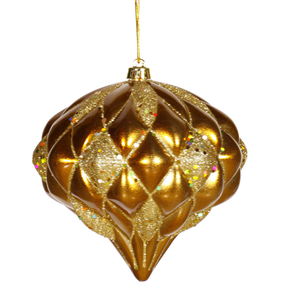 Vickerman 5.7” Antique Gold Matte-Glitter Diamond - M112230