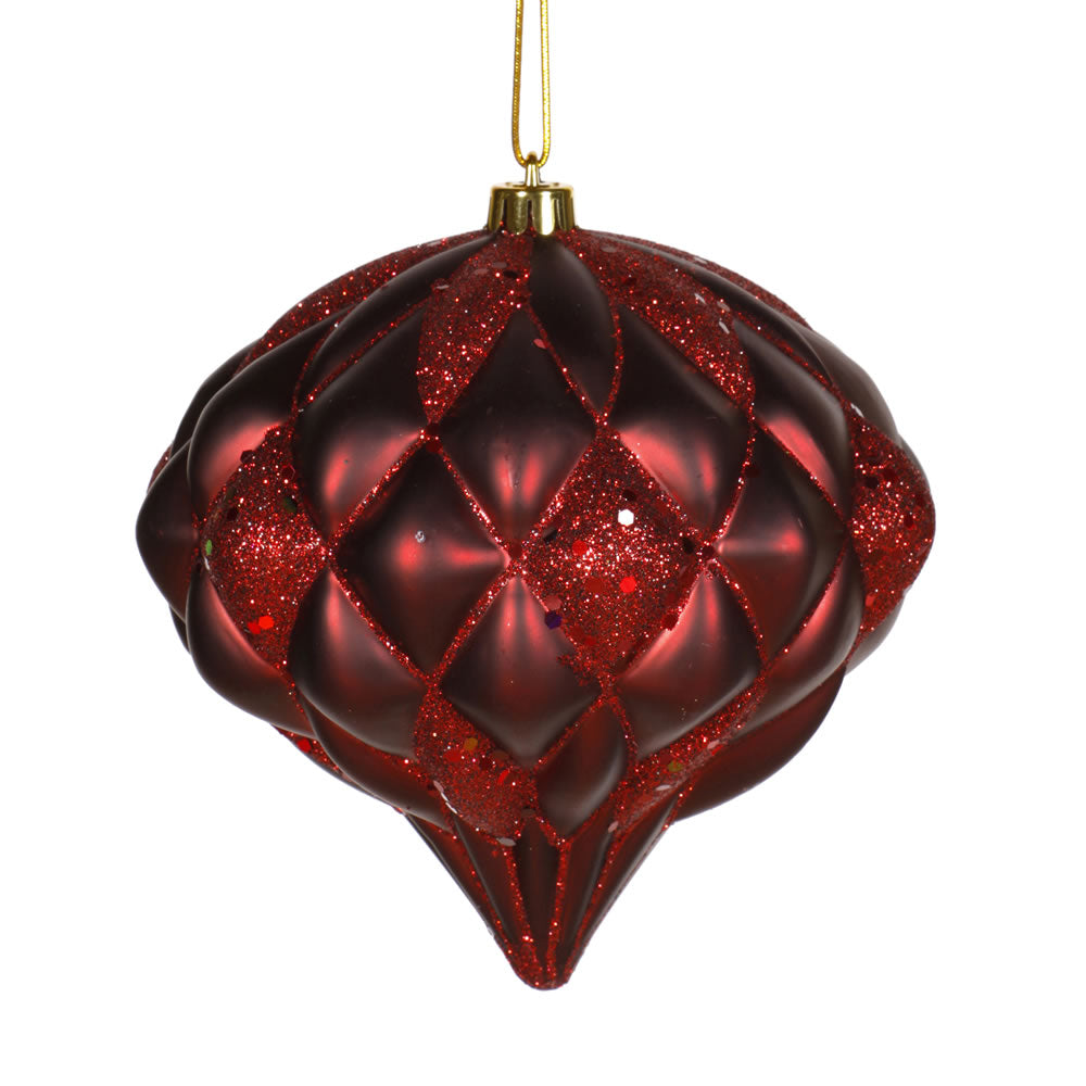 Vickerman 5.7” Burgundy Matte-Glitter Diamond - M112265