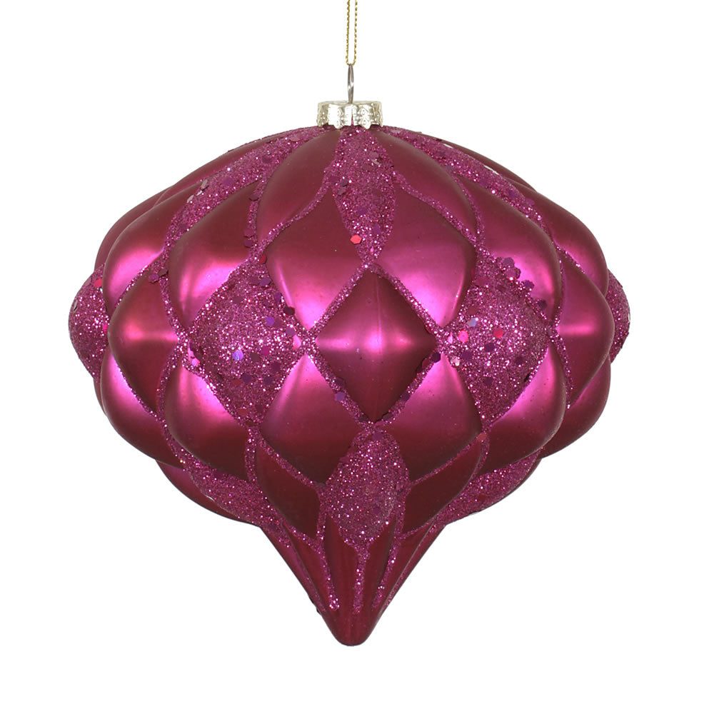 Vickerman 5.7” Fuchsia Matt-Glitter Diamond - M112270