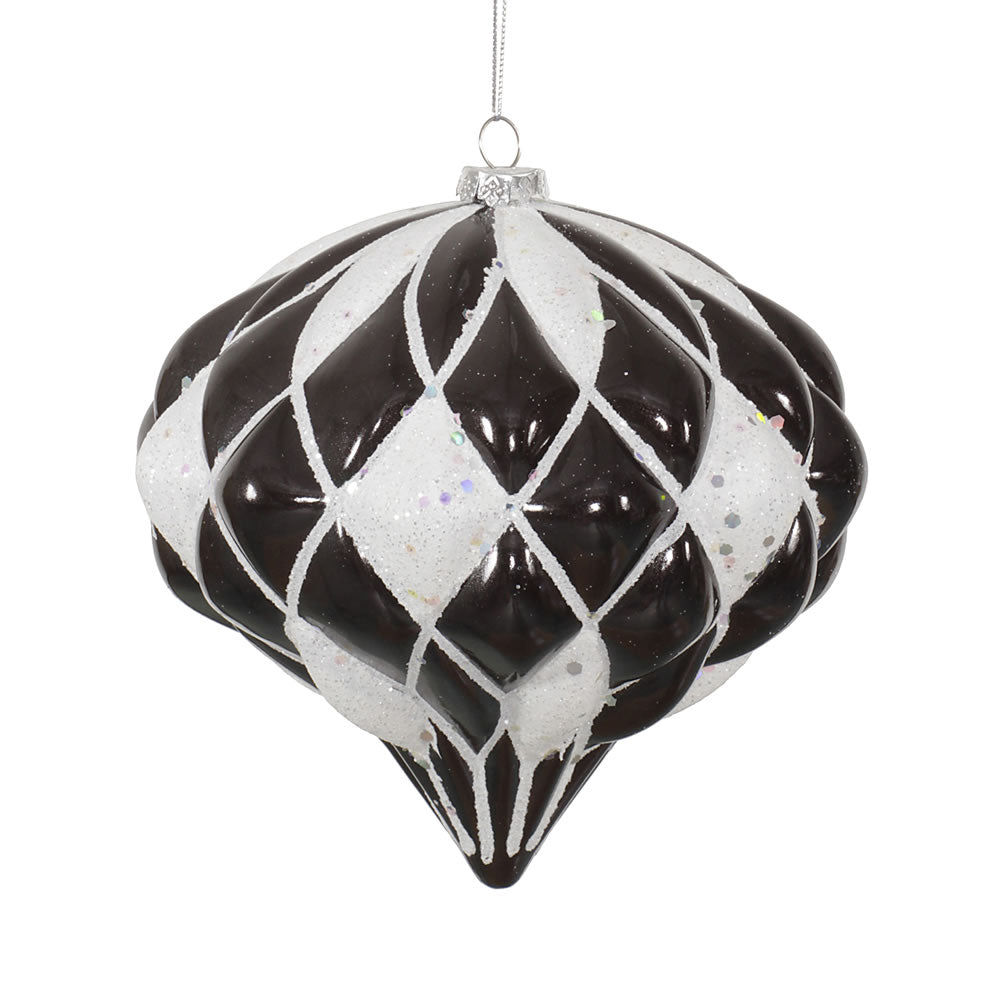 Vickerman 5.7″ Black-Wht Matte-Glit Diamond Onion - M112277