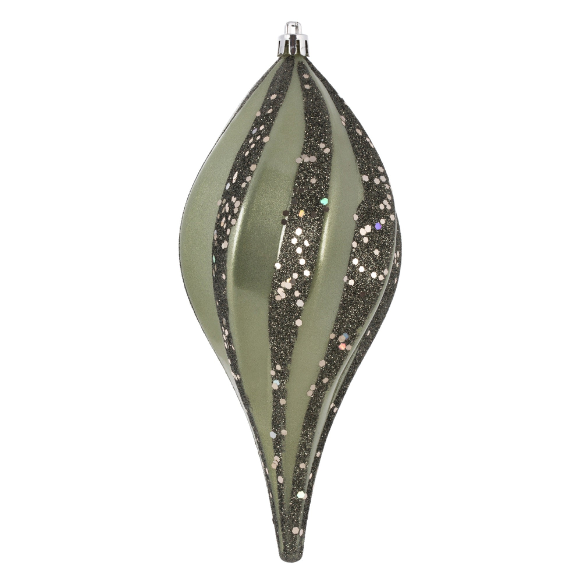 Vickerman 8” Wrought Iron Candy Glitter Swirl Drop