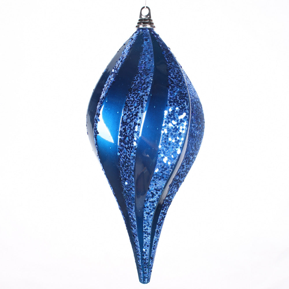 Vickerman 8'' Sea Blue Candy Glitter Swirl Drop - M132562