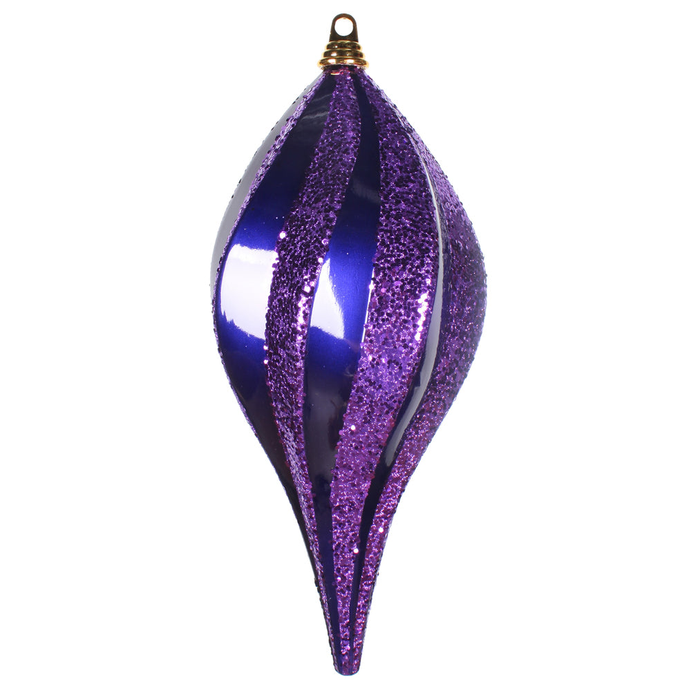 Vickerman 8'' Purple Candy Glitter Swirl Drop - M132566