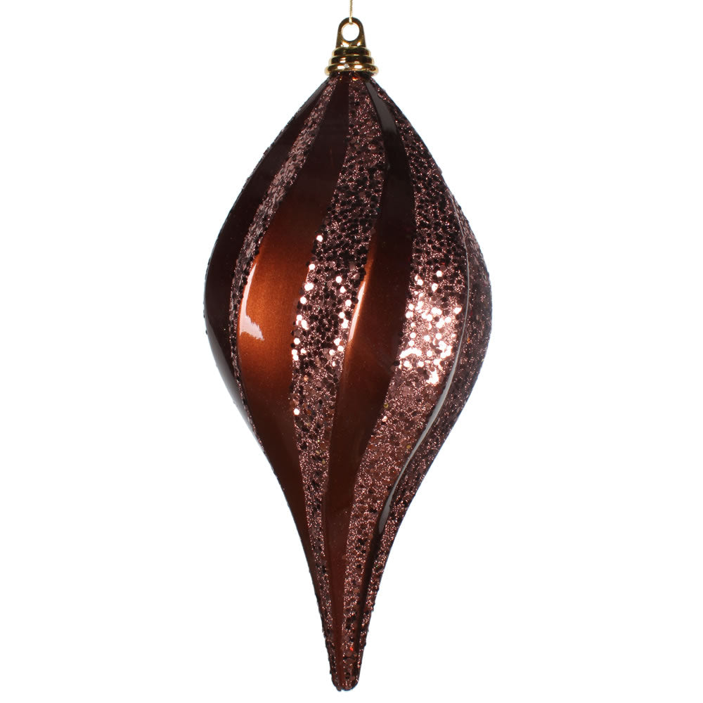Vickerman 8'' Chocolate Candy Glitter Swirl Drop - M1325CH