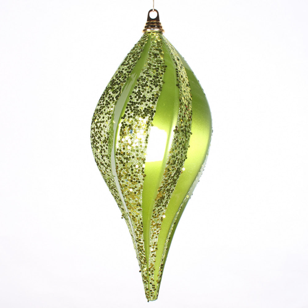 Vickerman 8'' Lime Candy Glitter Swirl Drop - M1325LM