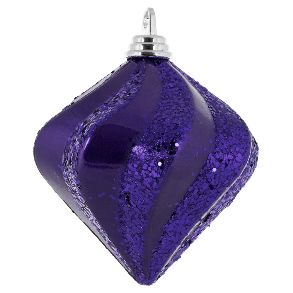 Vickerman 6'' Plum Candy Glitter Swirl Diamond - M133226