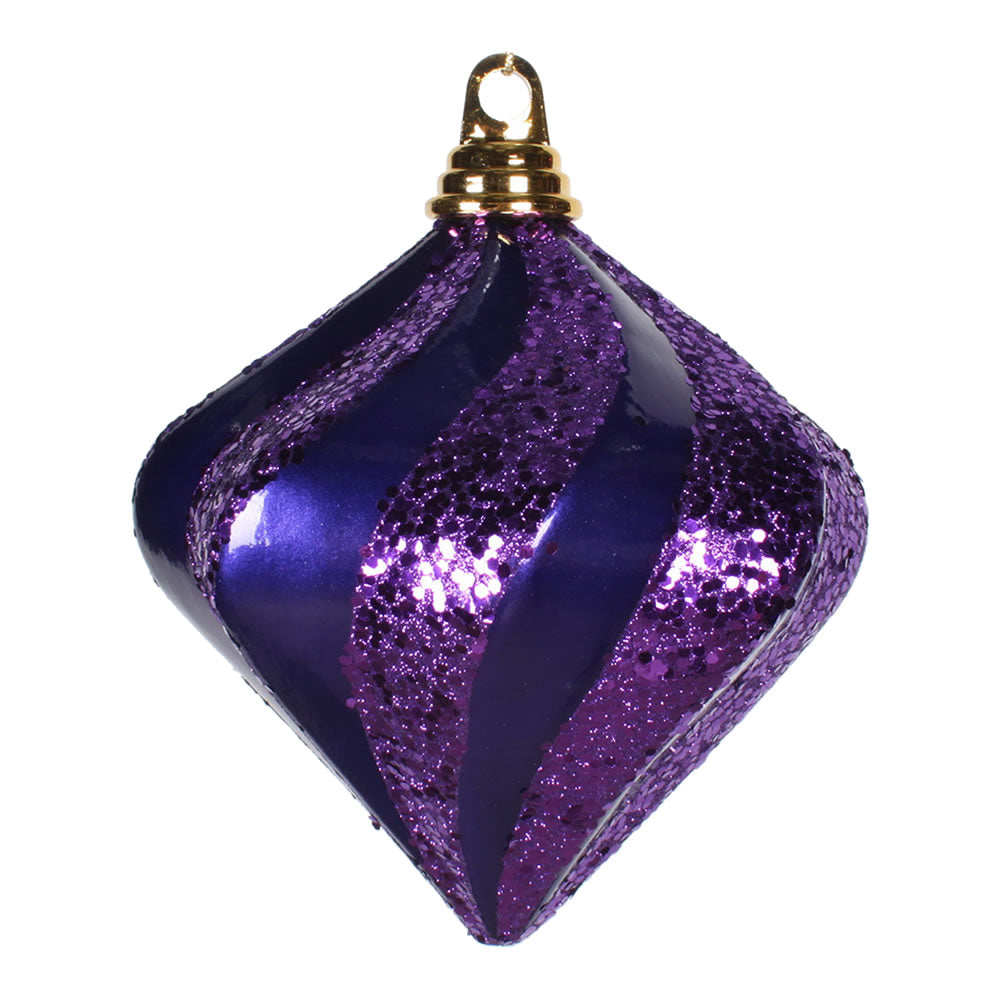 Vickerman 6'' Purple Candy Glitter Swirl Diamond - M133266