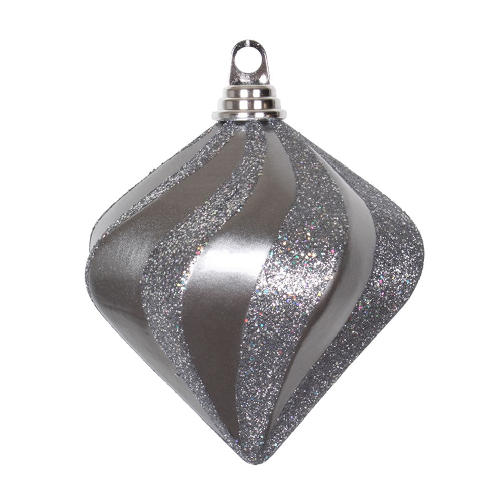 Vickerman 6” Pewter Candy Glitter Swirl Diamond - M133287