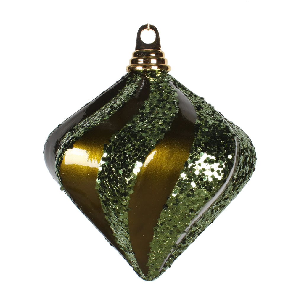 Vickerman 6'' Olive Candy Glitter Swirl Diamond - M1332OL