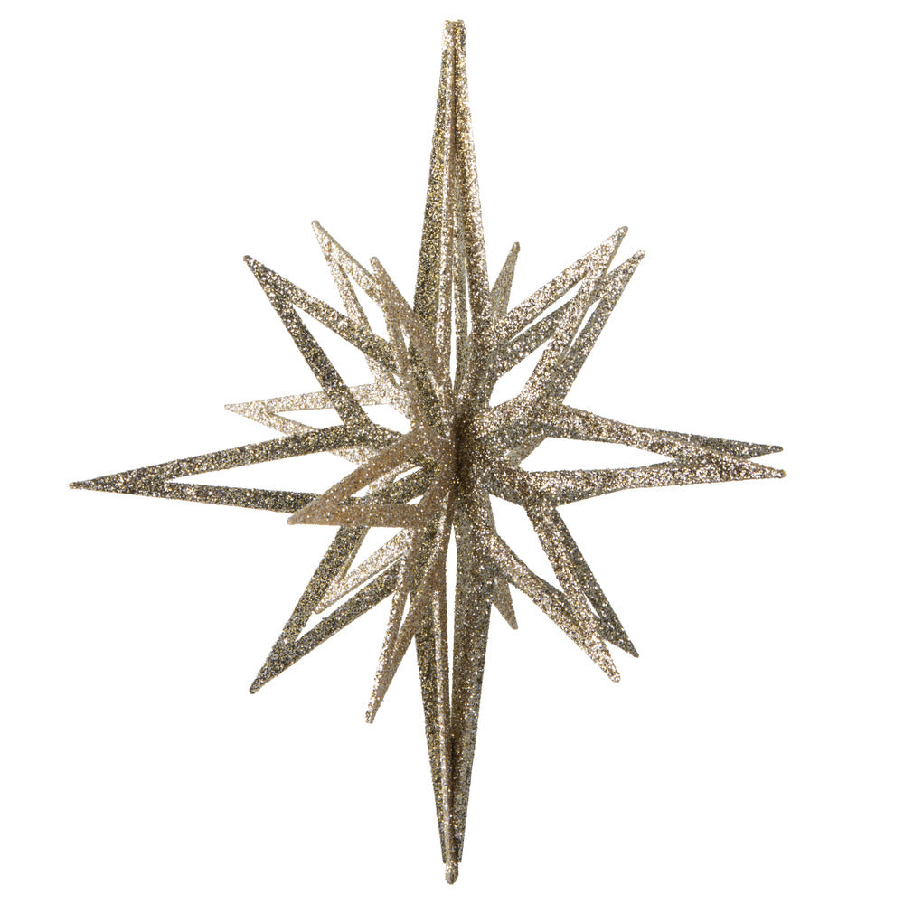 Vickerman 16” Champagne 3D Glitter Star - M148338