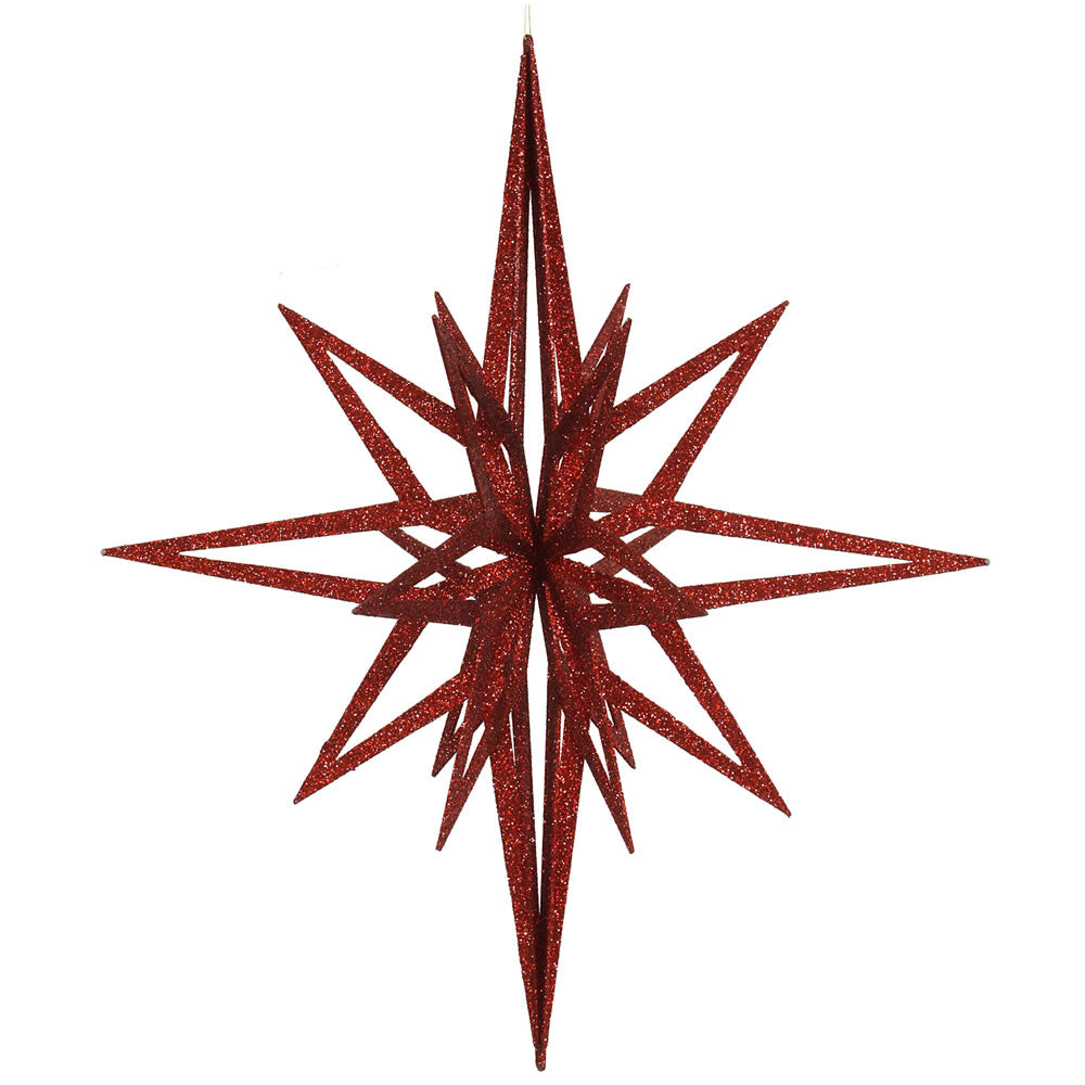 Vickerman 32″ Red 3D Glitter Star - M148503