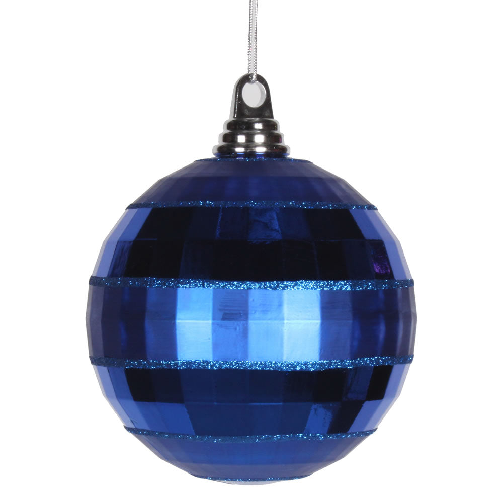Vickerman 5.5″ Blue Shiny-Matte Mirror Ball - M151602