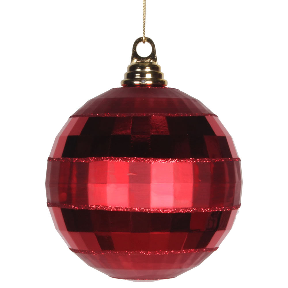 Vickerman 5.5″ Red Shiny-Matte Mirror Ball - M151603