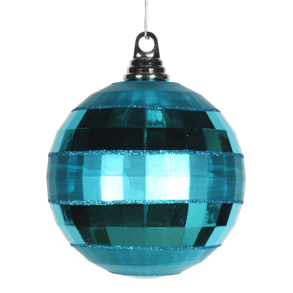 Vickerman 5.5″ Turquoise Shiny-Matte Mirror Ball - M151612