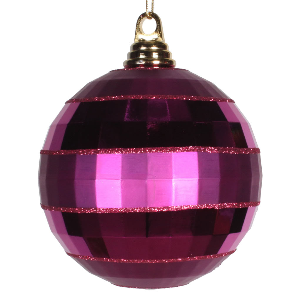 Vickerman 5.5” Fuchsia Shiny-Matte Mirror Ball - M151670