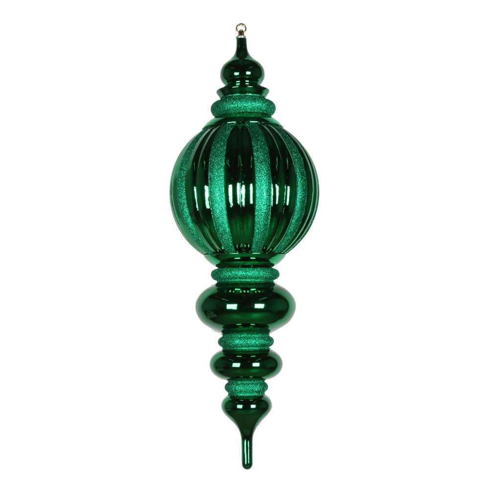 Vickerman 35″ Green Shiny Glitter Finial - M163504
