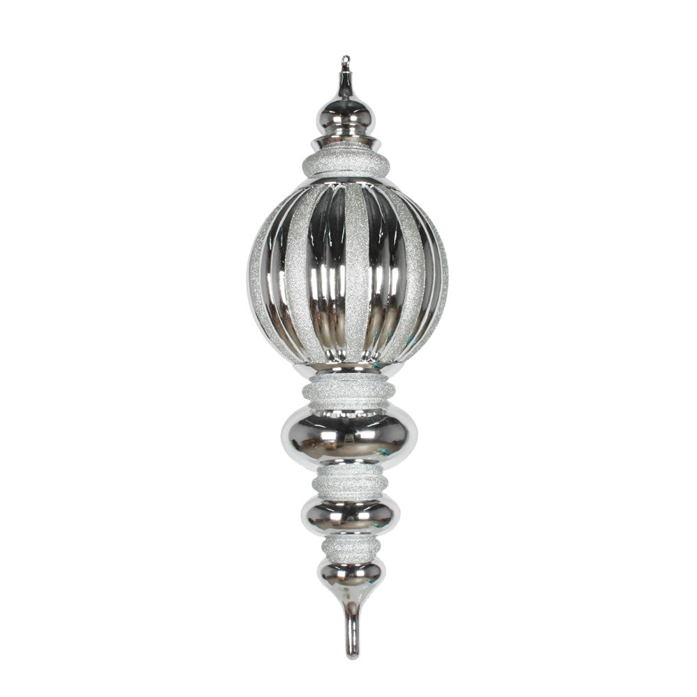 Vickerman 35″ Silver Shiny Glitter Finial - M163507