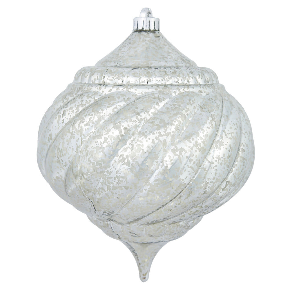 Vickerman 8” Pewter Shiny Mercury Onion 1/Bg - M165887