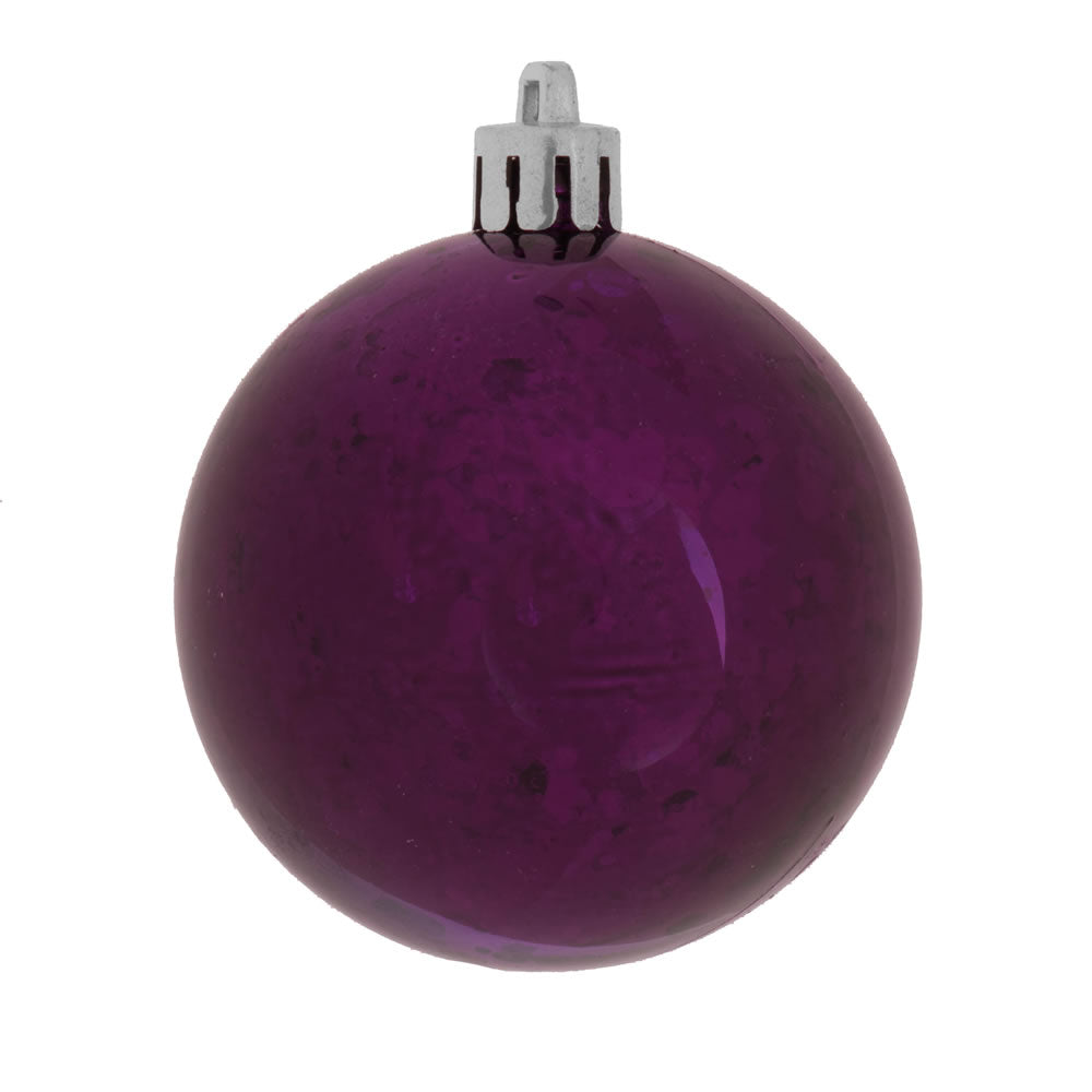 Vickerman 4”  Plum Shiny Mercury Ball 6/bag - M166326