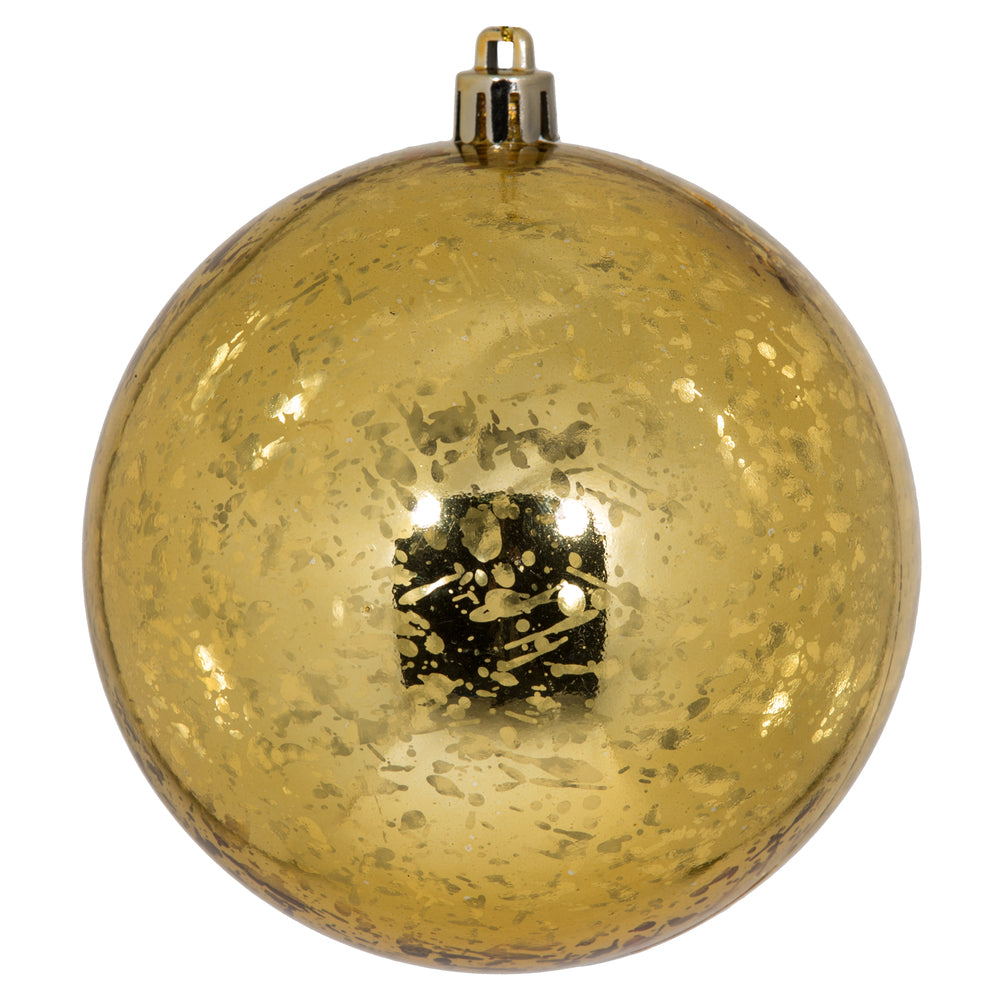 Vickerman 4” Honey Gold Shiny Mercury Ball 6/Bag - M166337