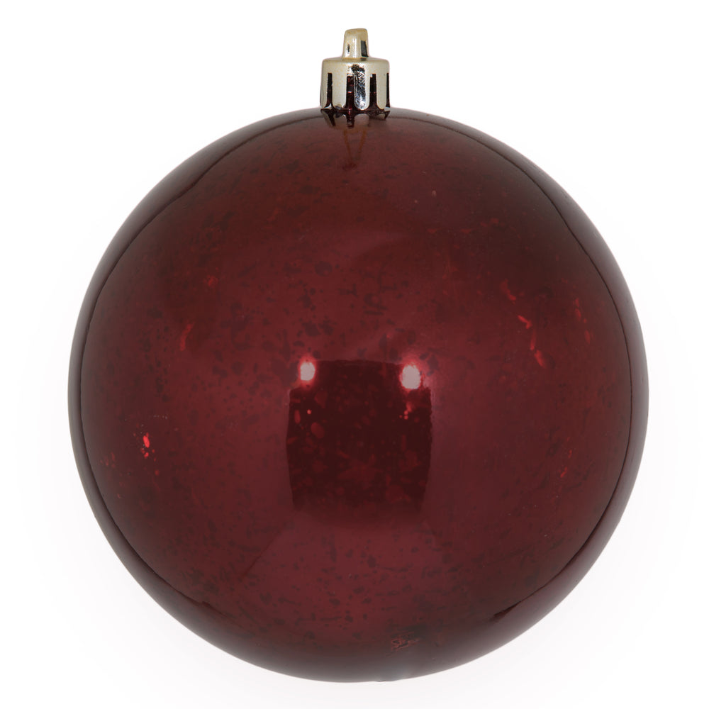 Vickerman 4” Burgundy Shiny Mercury Ball 6/Bag - M166365