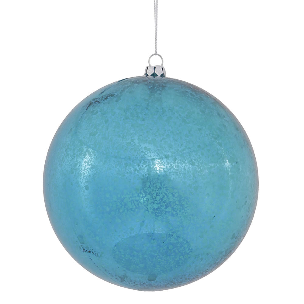Vickerman 4.75″ Turquoise Shiny Mercury Ball 4/bag - M166412