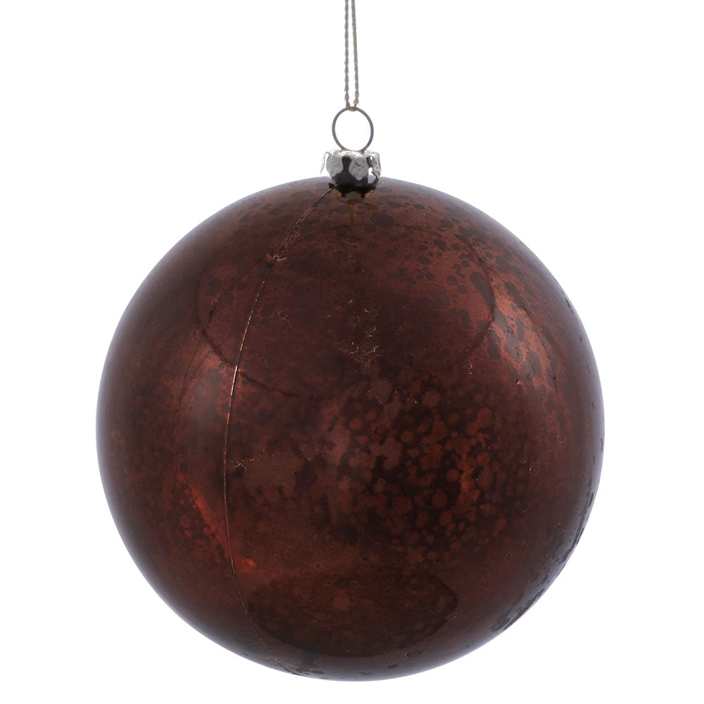 Vickerman 4.75” Chocolate Shiny Mercury Ball 4/Bag - M166475