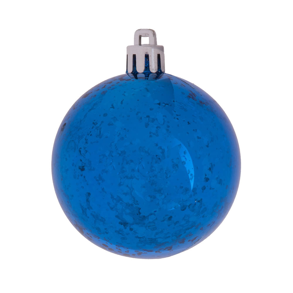 Vickerman 6”  Blue Shiny Mercury Ball 4/bag - M166502