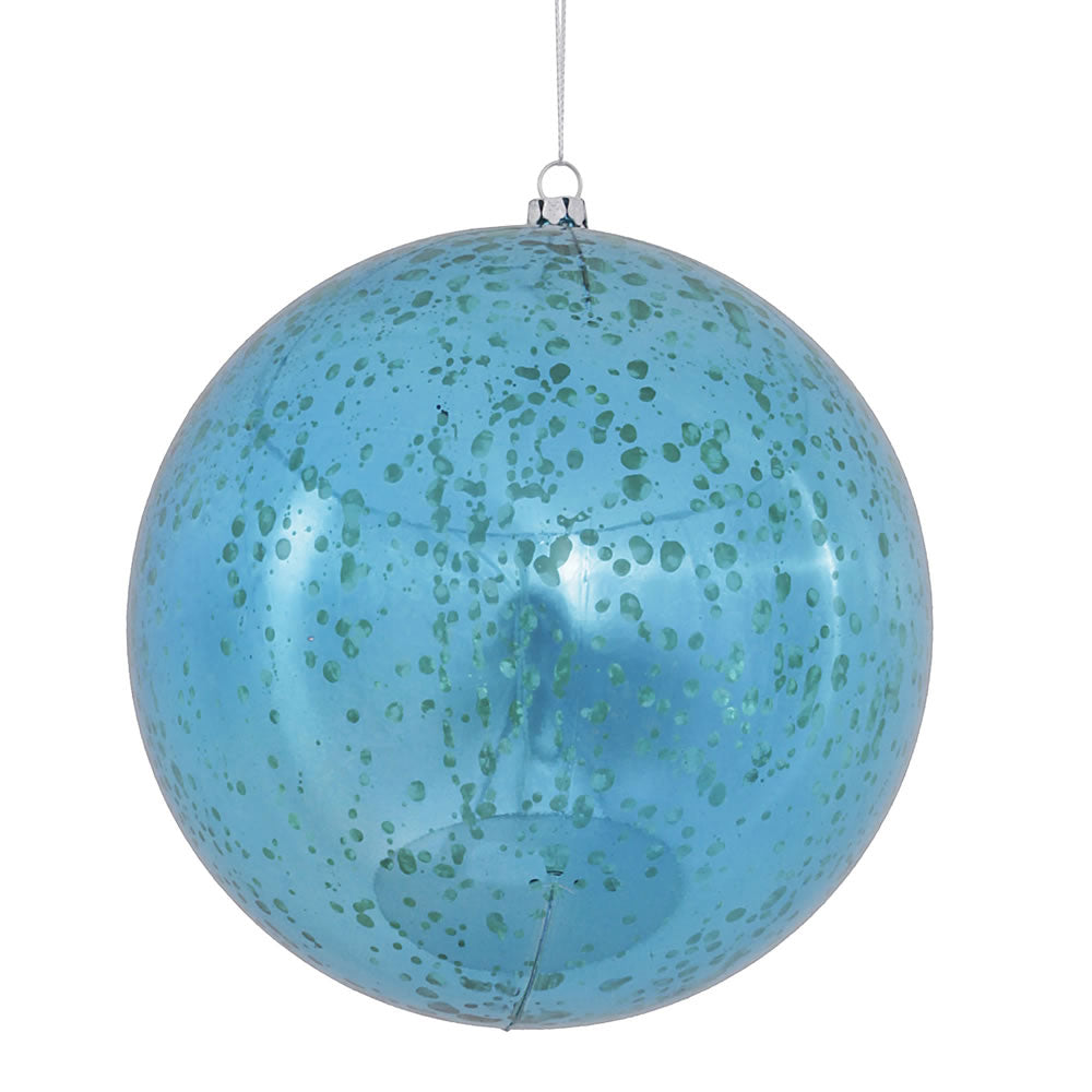 Vickerman 6″ Turquoise Shiny Mercury Ball 4/bag - M166512