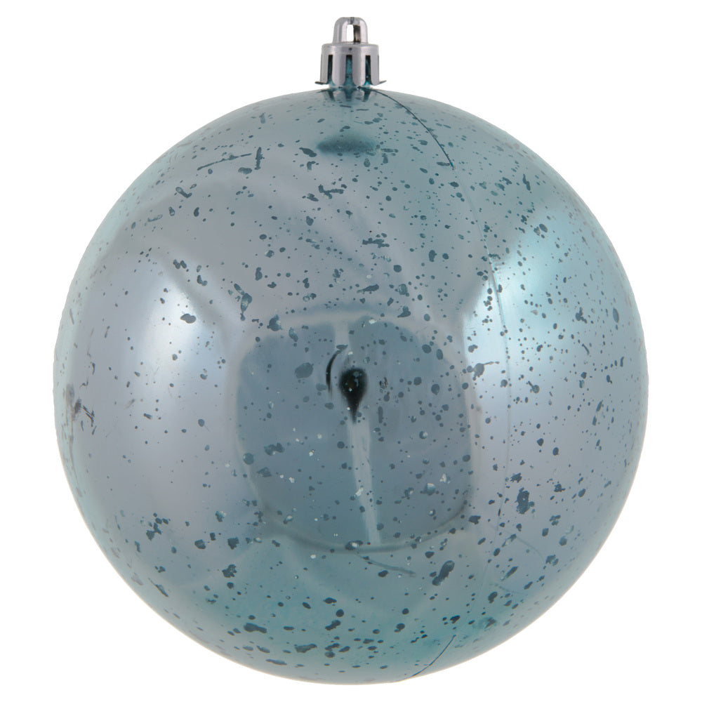 Vickerman 6”  Baby Blue Shiny Mercury Ball 4/bag - M166532